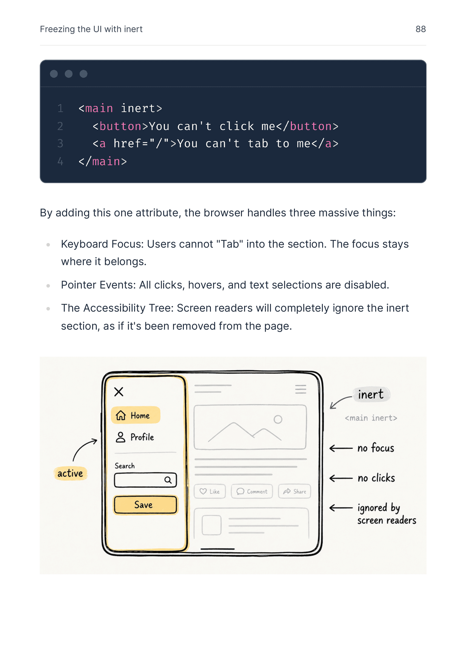 Inert UI page preview from Modern CSS for Better UX