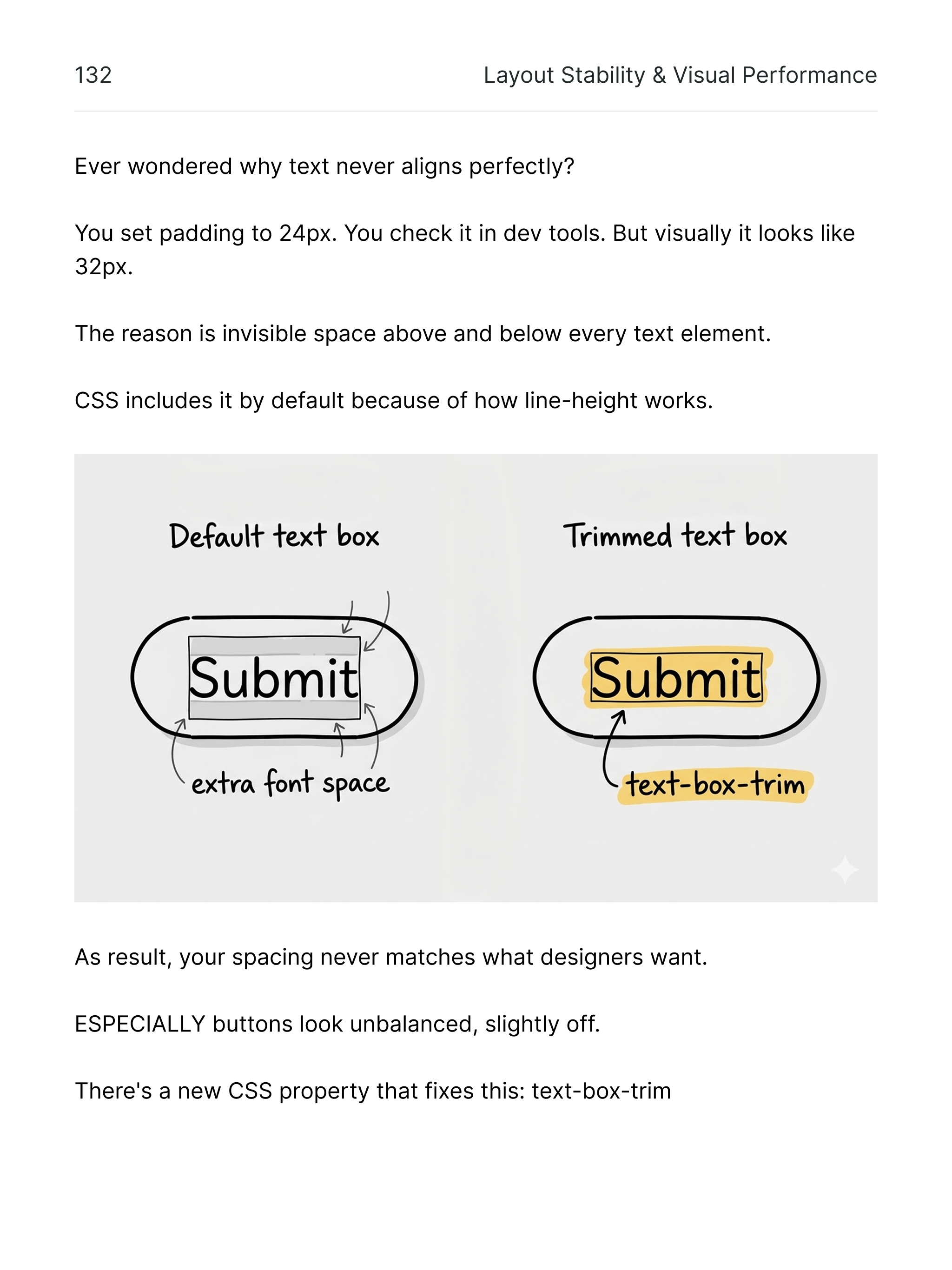 Text box trim sample